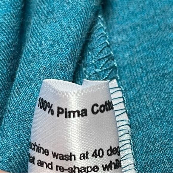 New Eskandar Pants Teal Blue 100% Pima Cotton Wide Leg Extra Long - Picture 11 of 12